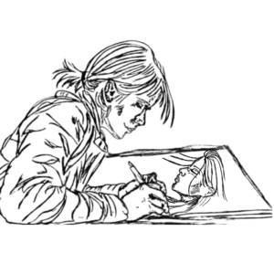 Focused woman journaling at a desk, symbolizing clarity and self-expression through writing.