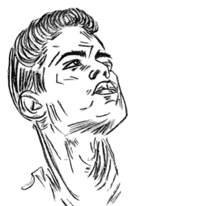 man looking up with hope and confidence – symbol of inner awakening and personal growth.