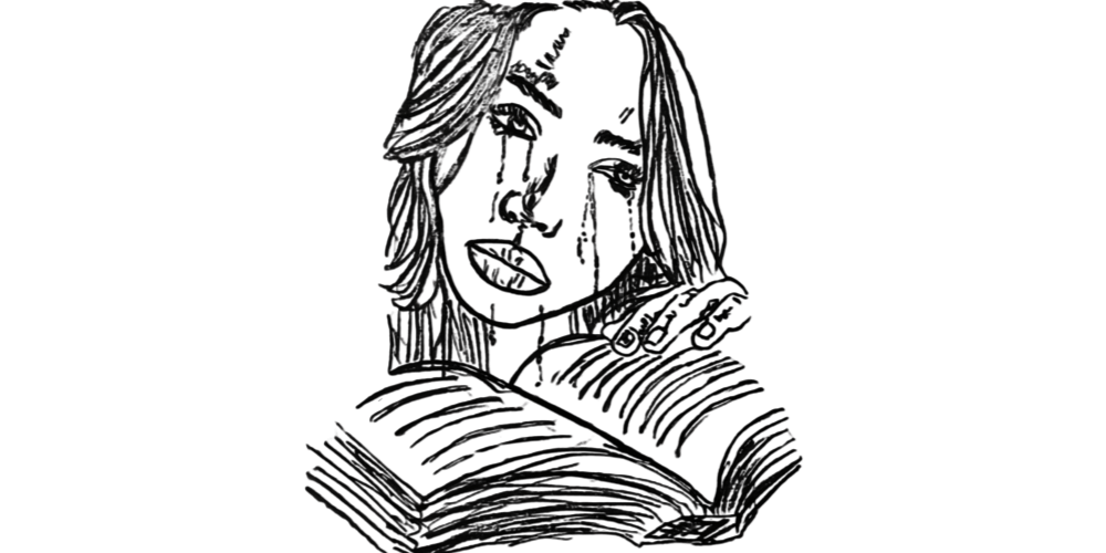 A quiet moment capturing what tears try to express