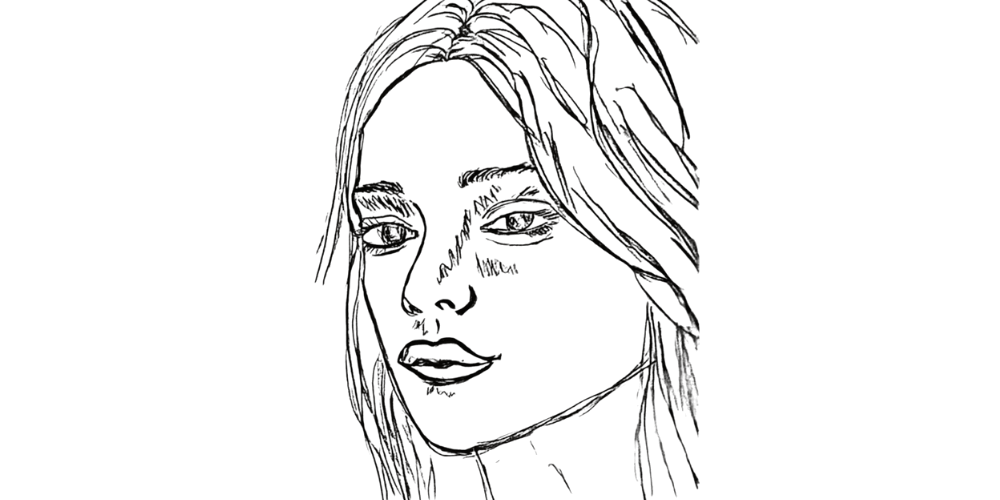 Sketch of a serene woman looking forward with softness and clarity, symbolizing trust and emotional release — from the article How I Mistook Control for Safety