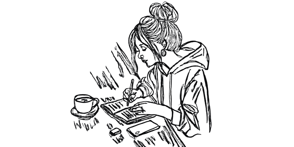 young woman journaling a letter she never sent