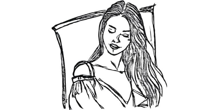 Woman sitting alone in reflection after a conversation, thinking about the words she wished she had said