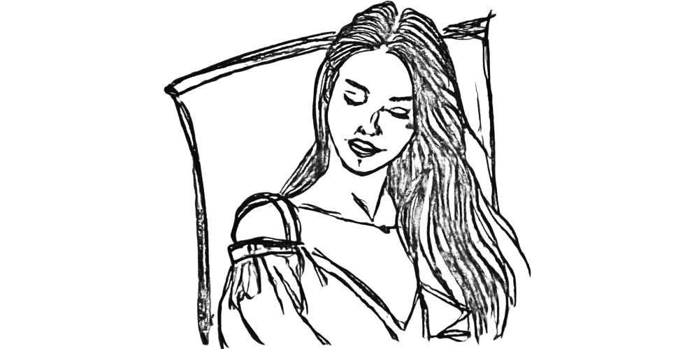 Serene woman with closed eyes in peaceful moment