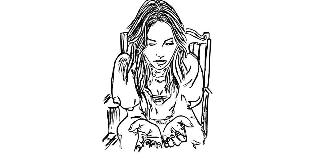 Shadow of a person doubting themselves