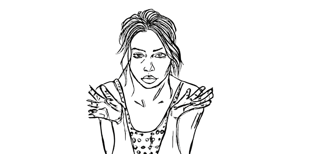 what I no longer apologize for – expressive woman with open hands