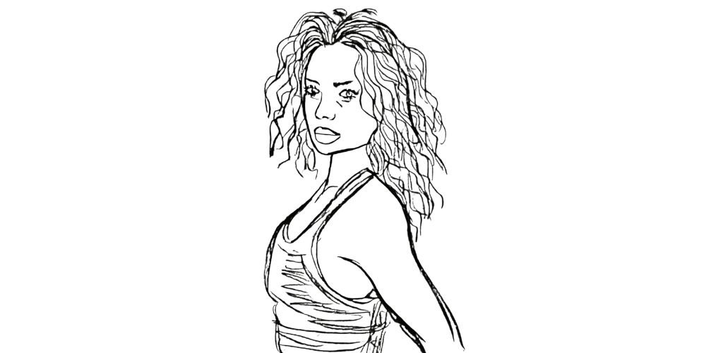 Woman standing quietly after writing an honest journal entry