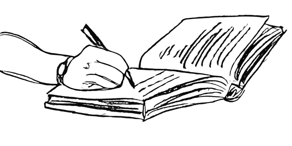 Reflective journaling drawing – writing what words couldn't