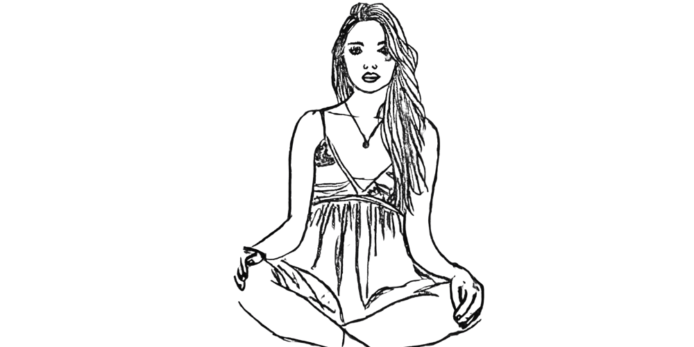 Quiet reflection drawing – inner stillness