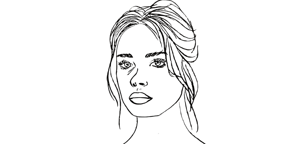 Close-up of a woman with a serene yet focused gaze, symbolizing internal awareness in stillness.