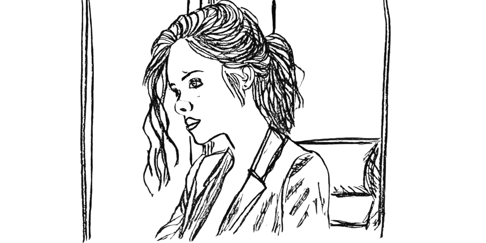 Woman looking sideways in quiet reflection — choosing clarity over attachment illustration