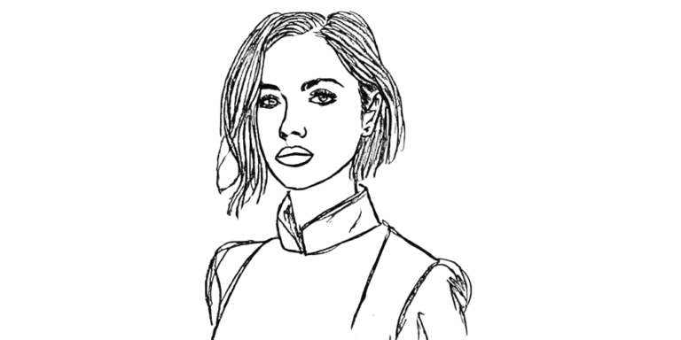 Hand-drawn portrait symbolizing quiet inner change in Nothing Changed But I’m Different Now.