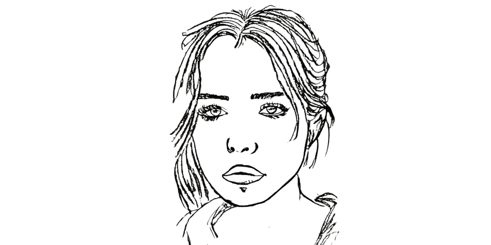 Woman’s face in quiet reflection with a soft, steady gaze