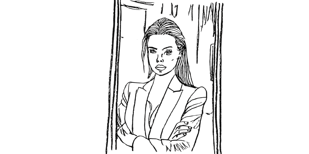 Confident woman setting healthy boundaries with grace