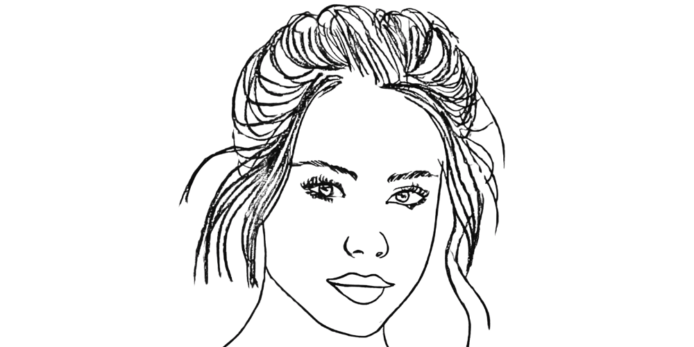 Close-up portrait woman — choosing clarity over attachment drawing