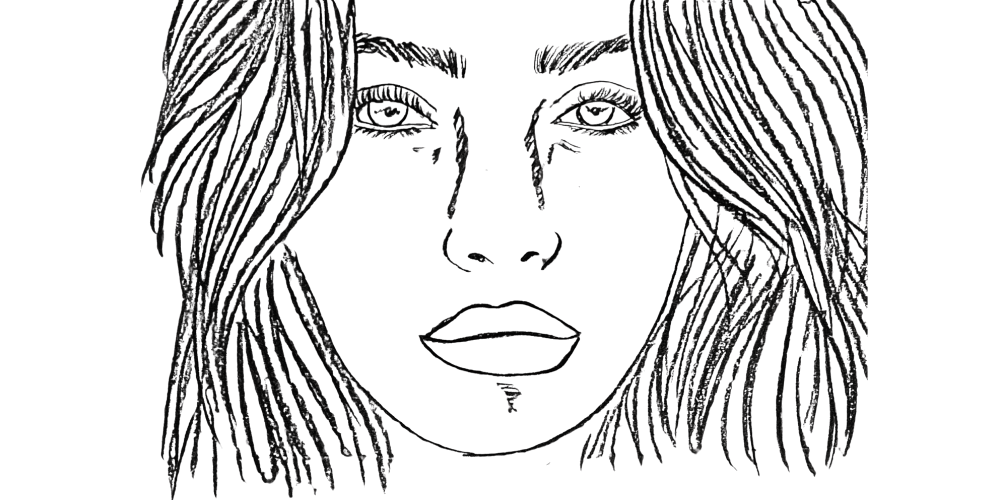 Black and white sketch of a woman’s face – leaving survival mode behind