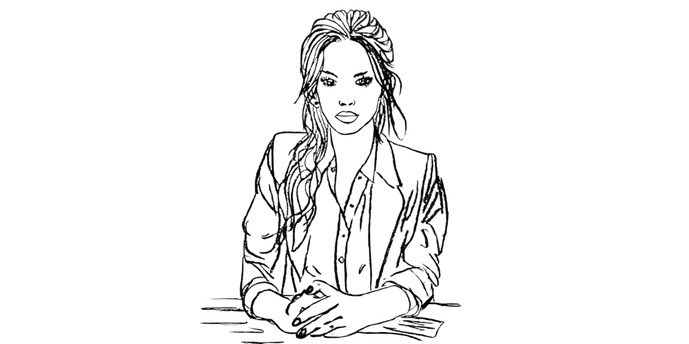 Gentle discipline as devotion, not punishment — illustration of a woman sitting with calm presence