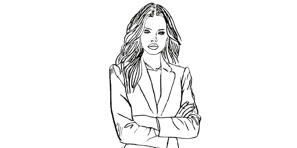 Gentle practices of discipline without punishment — woman with crossed arms, confident and serene