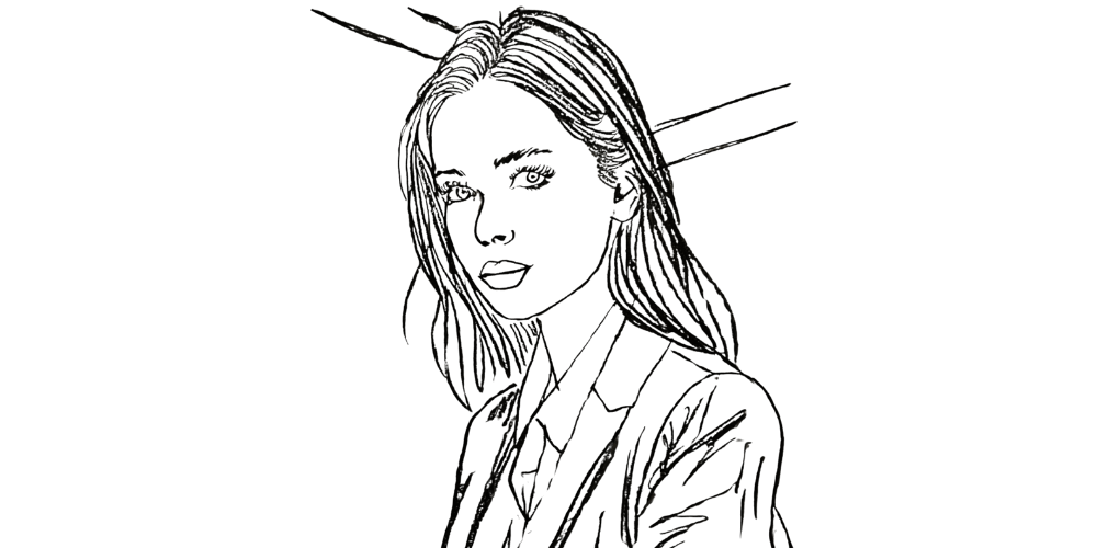 Discipline without punishment — reflective woman looking sideways, thoughtful presence