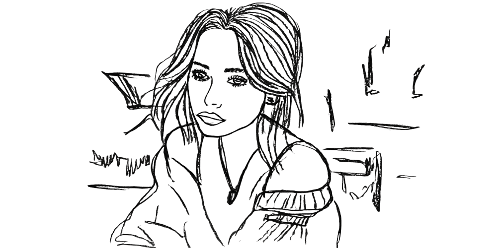 Sketch of a thoughtful woman in silence – Not Every Feeling Deserves a Story