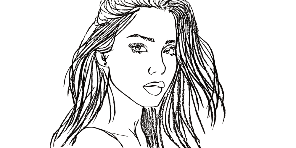 Inner belief shaping posture and presence – sketch of woman