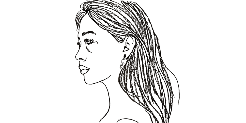 Side profile of a woman standing tall, unapologetically