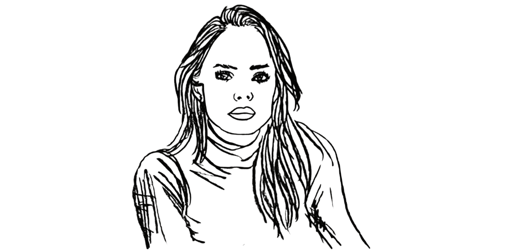 Hand-drawn portrait of a woman reflecting on quiet truth