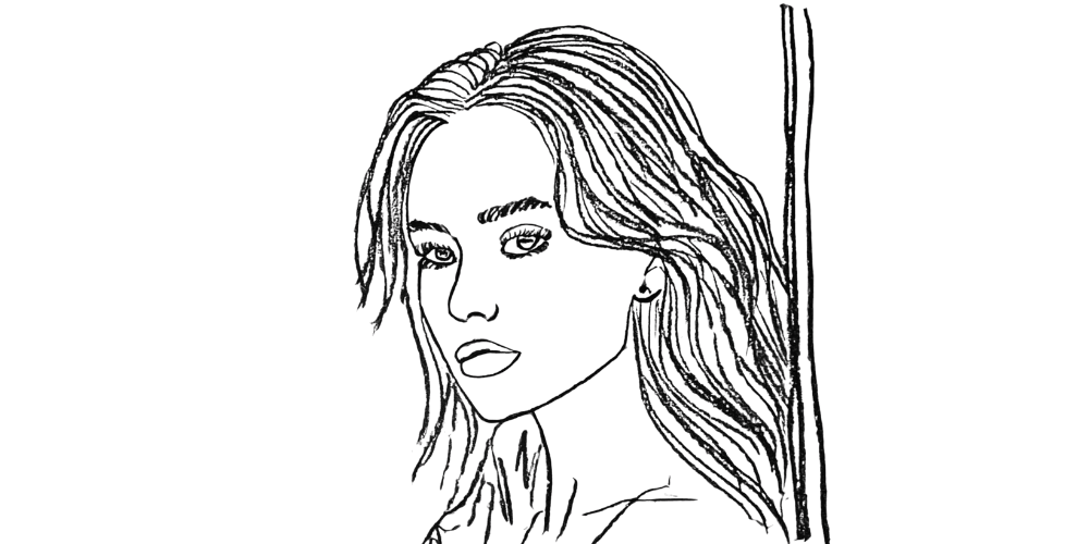 Line art portrait — ongoing practice of becoming through daily choices