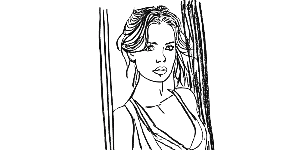 Drawing of woman near window — choosing myself in ordinary moments