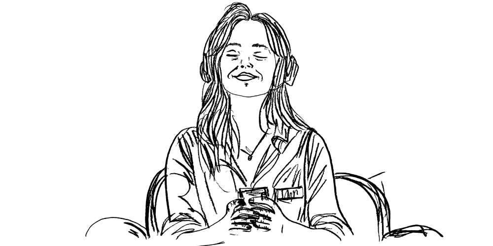 Journal illustration — writing about presence and boundaries