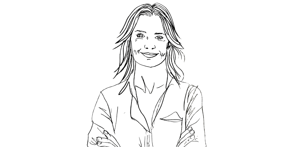 Creating joy without big changes — woman smiling softly while holding a cup of tea (Mibosma).