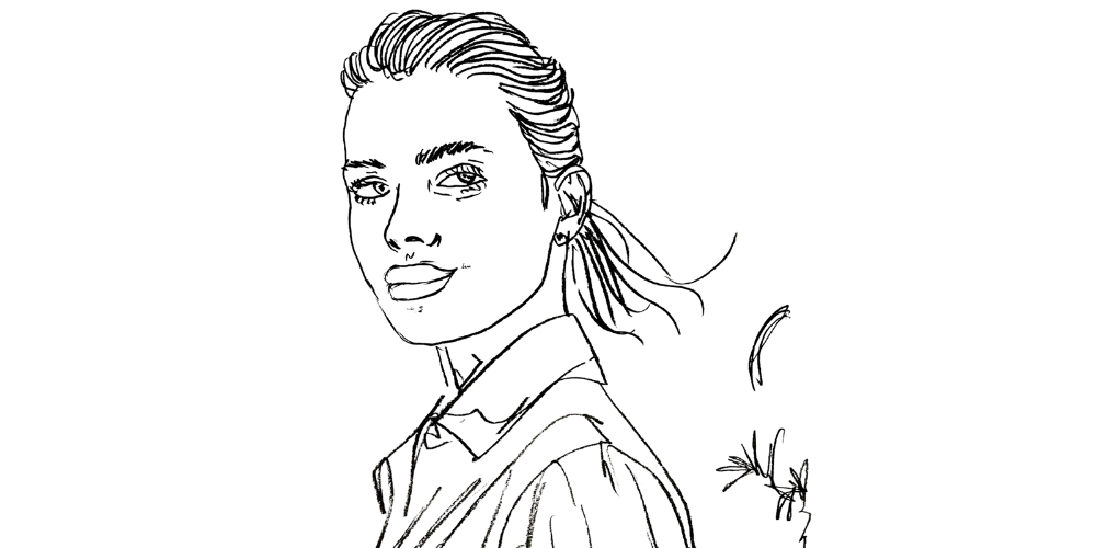 Choosing calm in chaos — mindful woman closing her eyes amidst city lights (Mibosma).