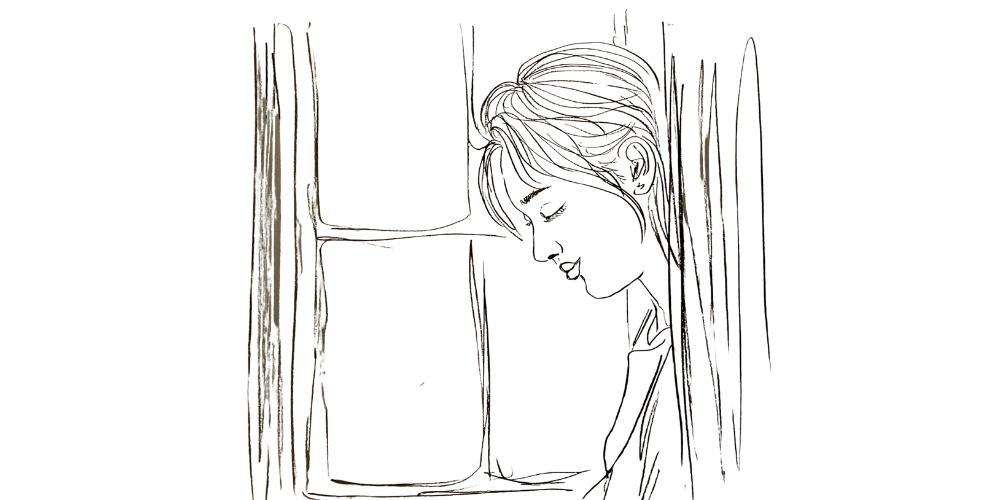 Noticing what nourishes me — woman surrounded by soft morning light, feeling at peace (Mibosma).