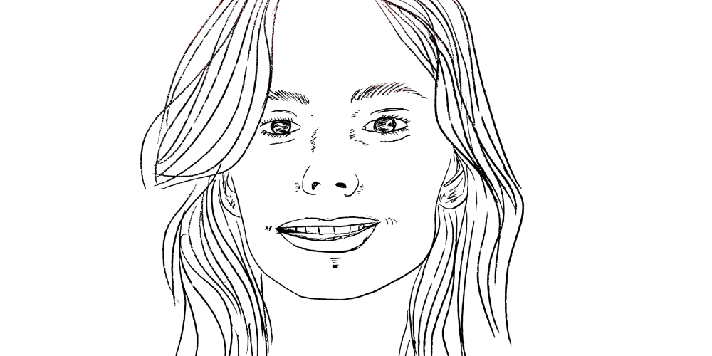 Close-up portrait — calm face listening inward, symbol of inner silence (Mibosma illustration)