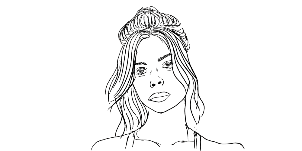 Grounded portrait — woman centered and clear, embodying loving without holding back (Mibosma illustration)