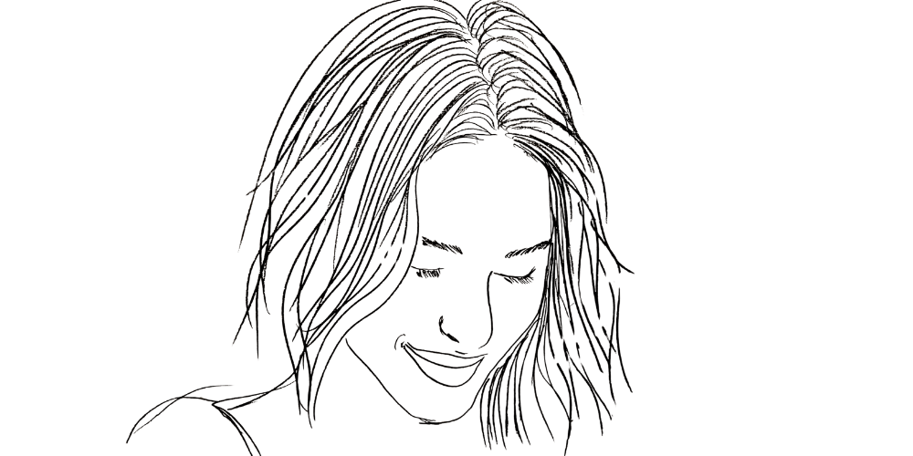 This version of me deserves my full presence — peaceful smile, grounded awareness (Mibosma illustration)