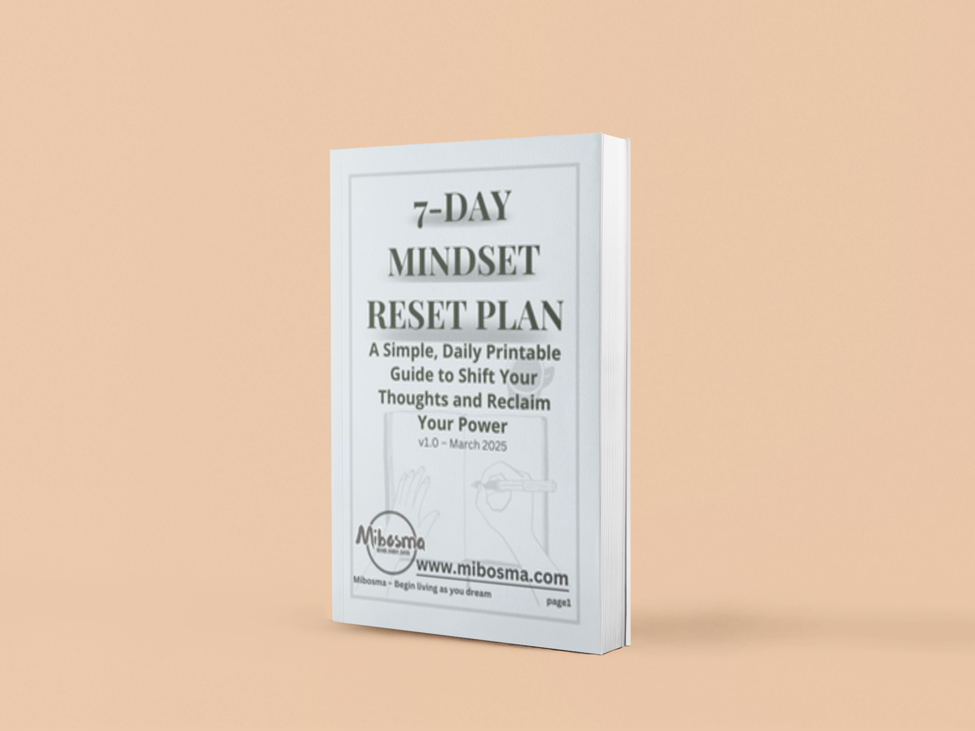 7 day mindset reset plan printable cover by Mibosma