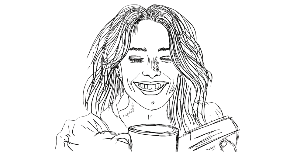 Hand-drawn illustration representing gentle daily habits and emotional well-being – Mibosma