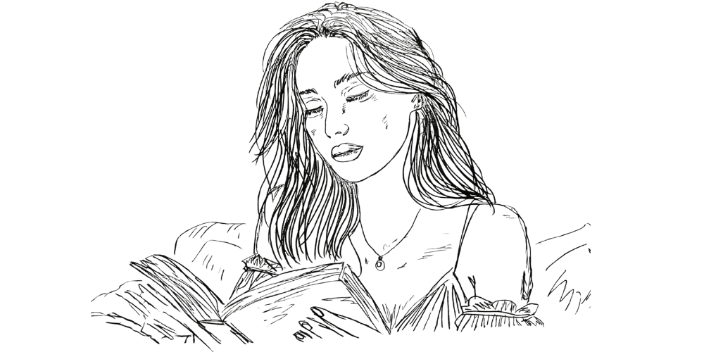 Hand-drawn illustration representing mental clarity, gentle attention and inner space – Mibosma