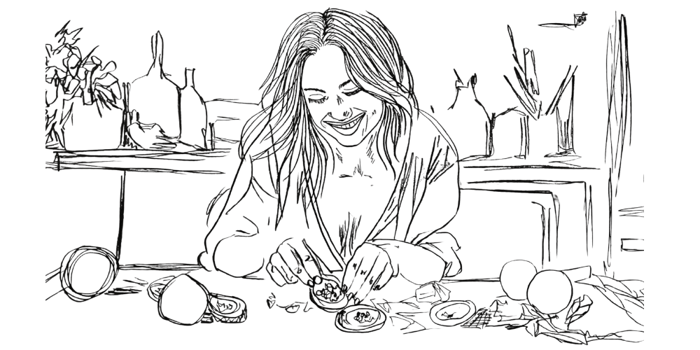 Hand-drawn illustration representing gentle structure, emotional grounding and daily rhythm – Mibosma