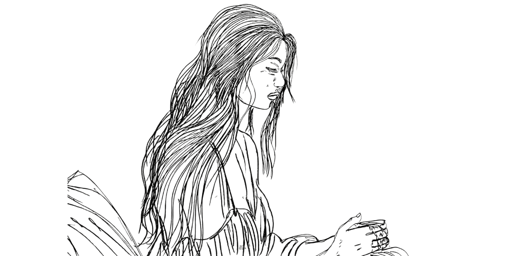 Hand-drawn illustration representing daily routines and emotional grounding – Mibosma