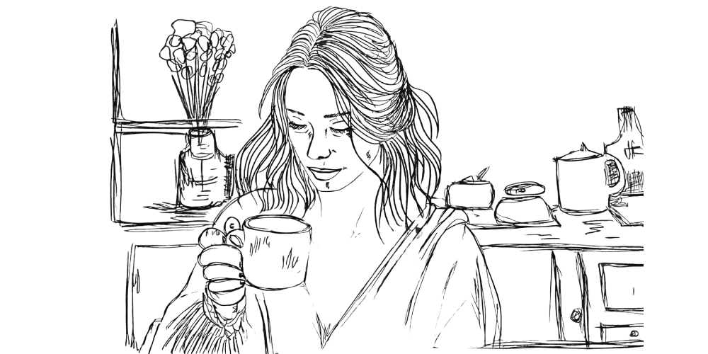 Quiet hand-drawn illustration representing emotional depth without drama – Mibosma