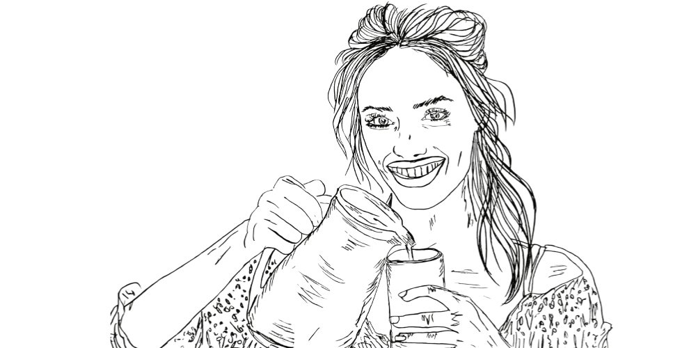 Hand-drawn illustration representing energy awareness, balance and gentle self-regulation – Mibosma