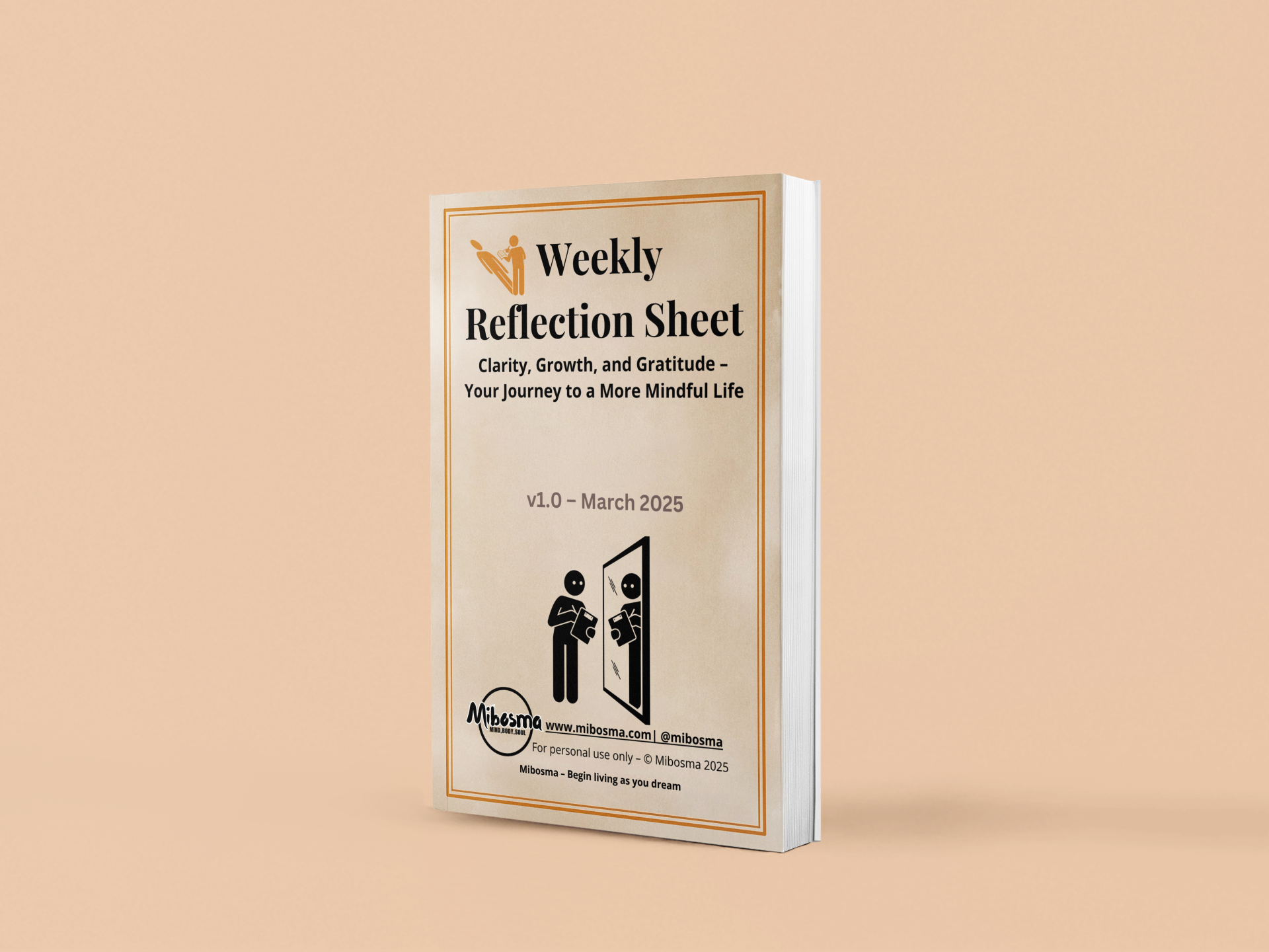Weekly reflection sheet printable cover by Mibosma