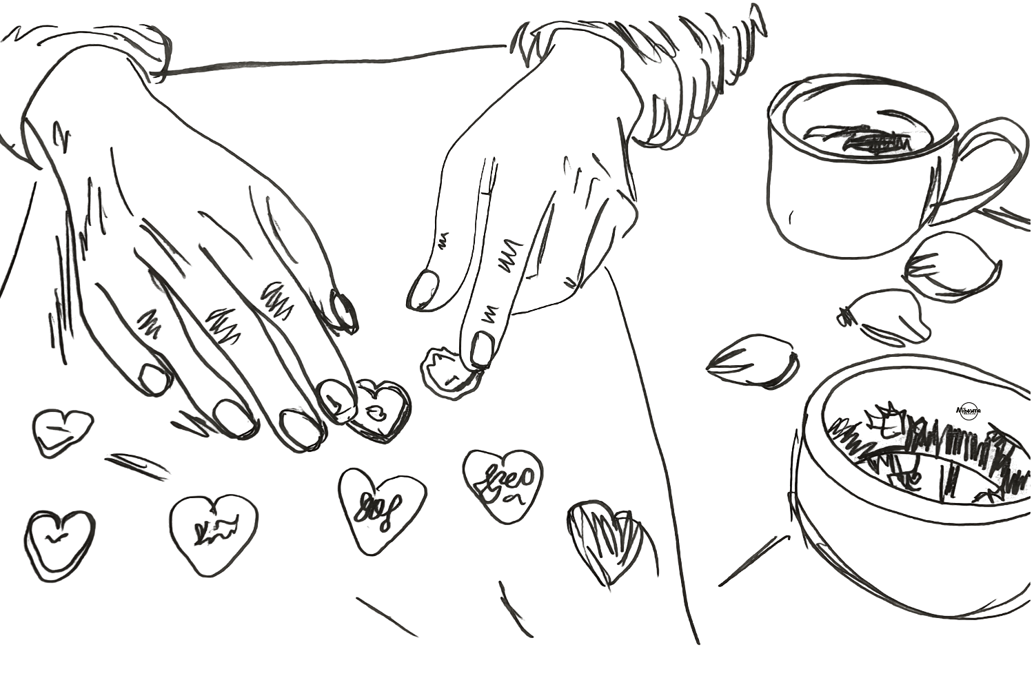 woman sitting quietly observing her emotions like waves, symbolizing emotional awareness and inner balance