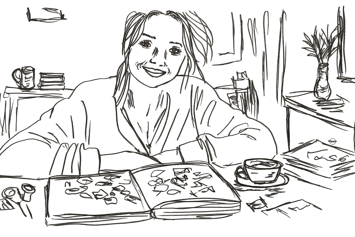 woman standing calmly in her own pace surrounded by blooming flowers, symbolizing personal growth and trusting her own timing