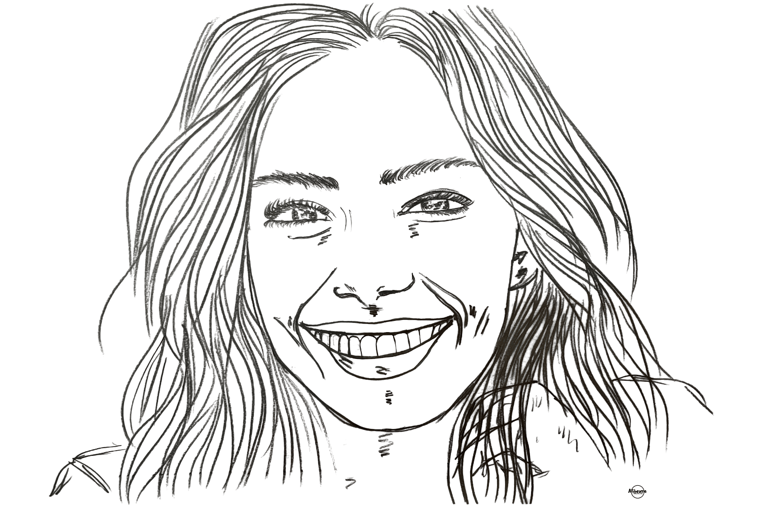 black and white illustration of a woman standing quietly in soft sunlight, symbolizing calm joy and inner strength