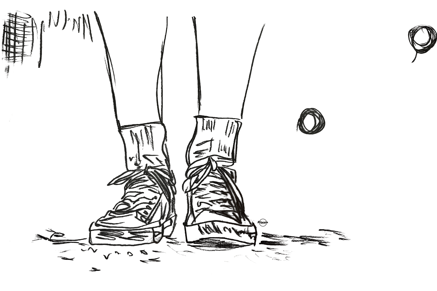 illustration symbolizing softness rooted in stability, expressing depth within lightness