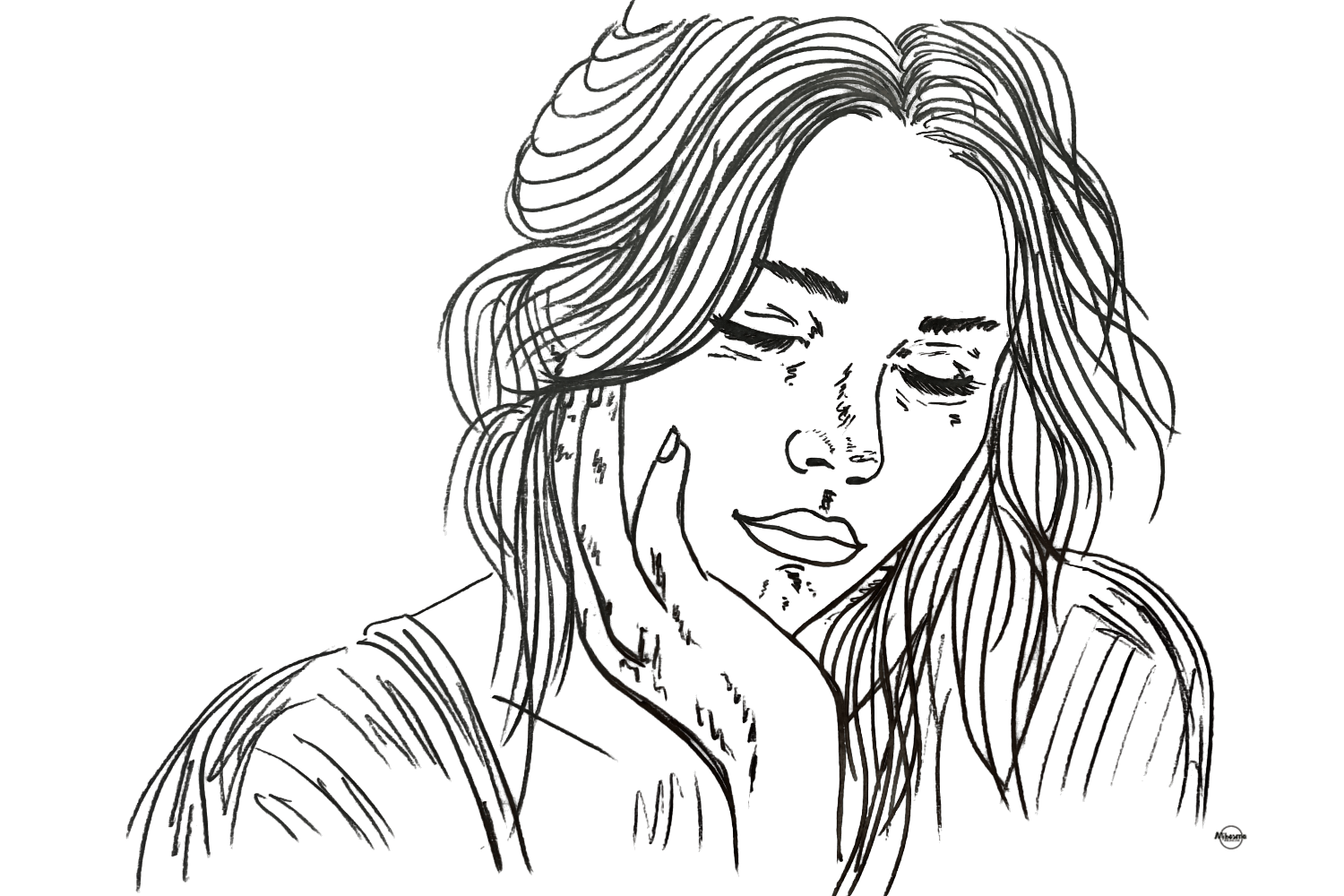 woman pausing quietly and listening to her body, symbolizing slowing down and inner awareness