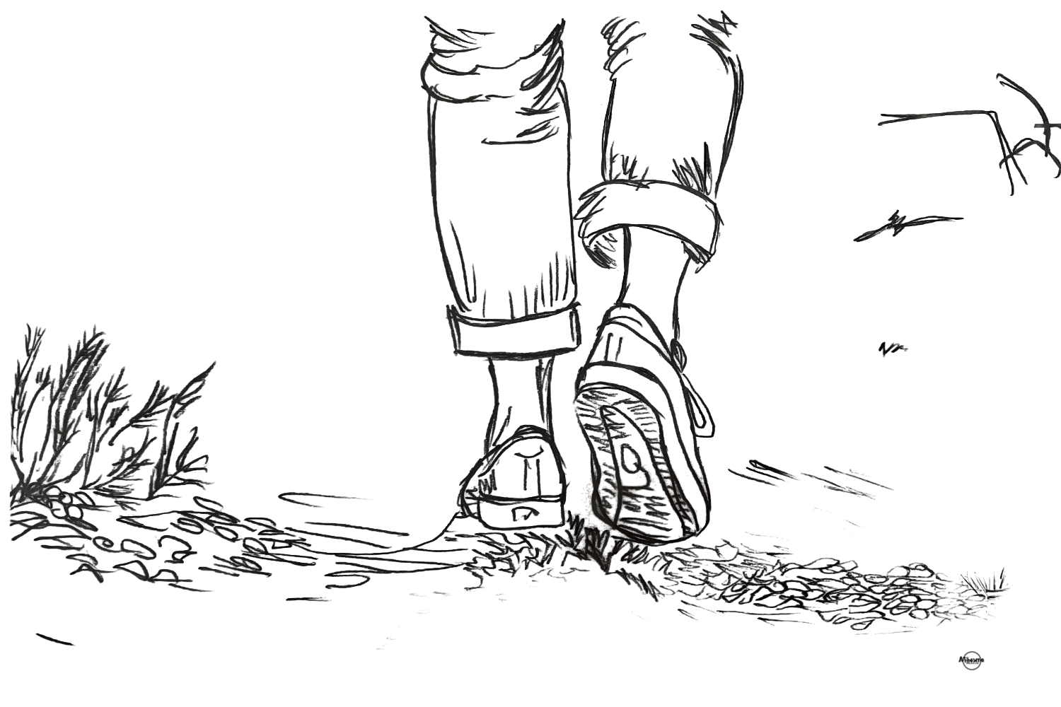 illustration symbolizing a woman returning to her natural rhythm, inner calm, and gentle balance