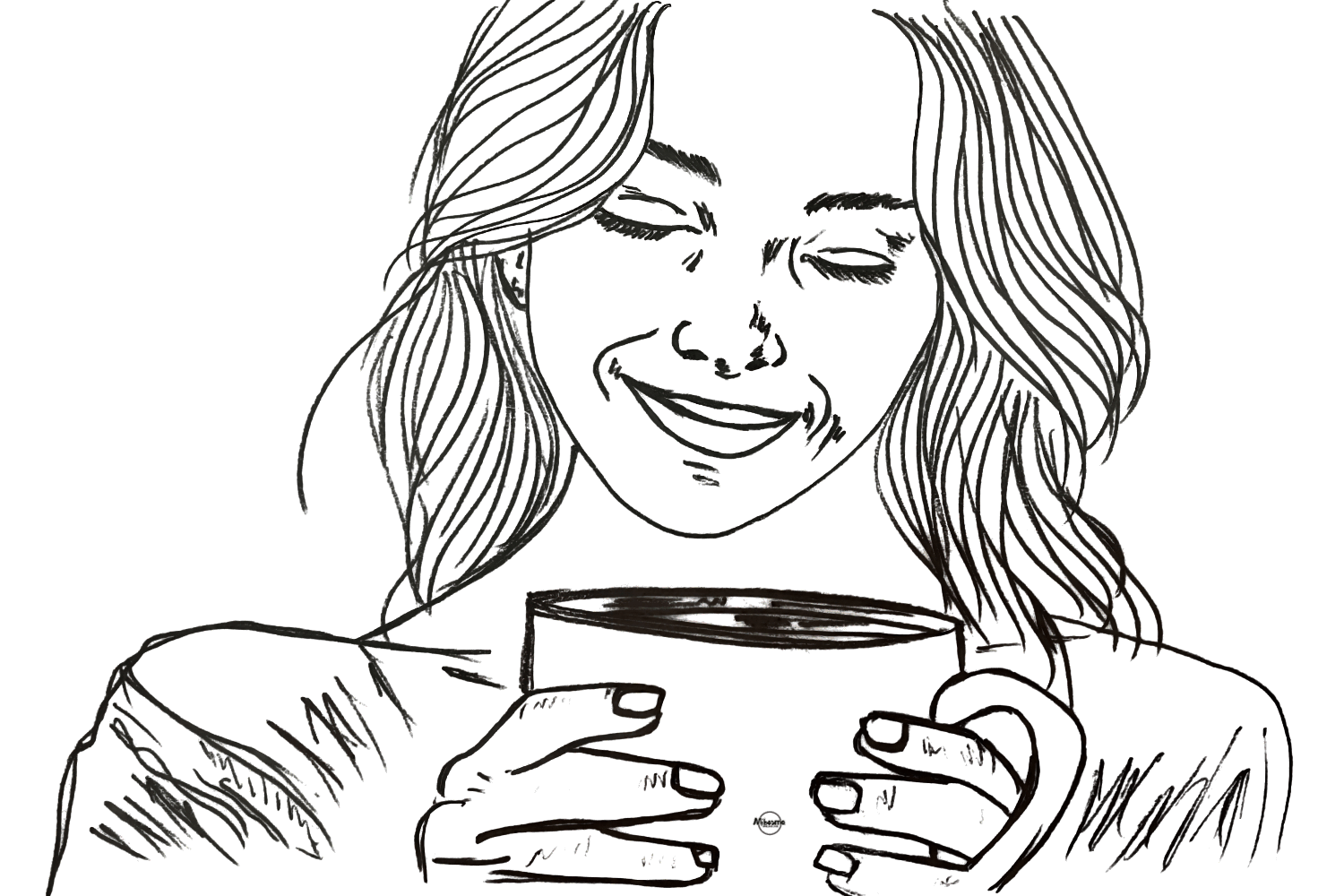 black and white illustration symbolizing silence and voice in emotional balance